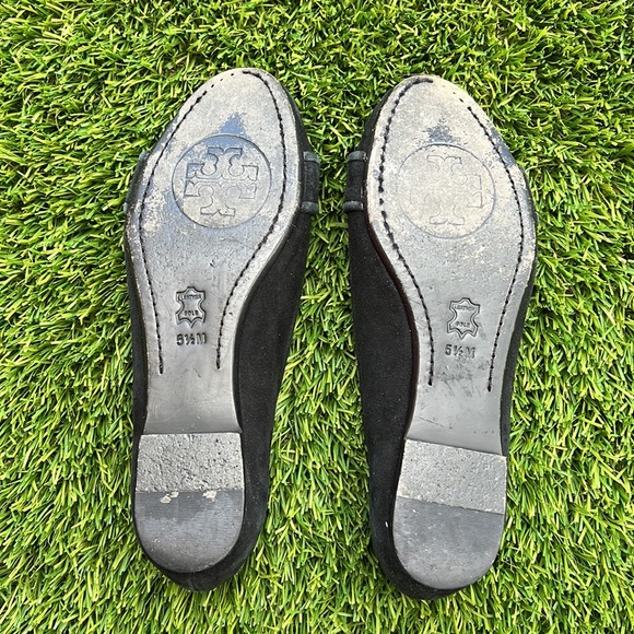 Tory Burch Asher Flat size 5 1/2 black suede loafers - Picture 10 of 13